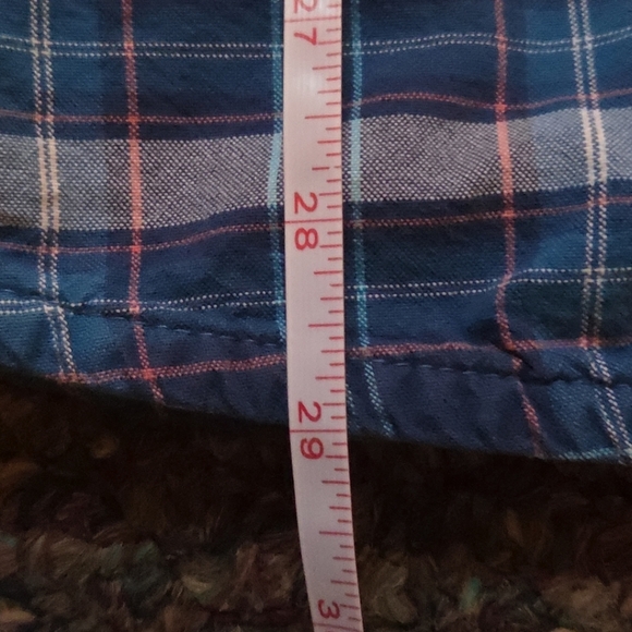 Tommy Hilfiger Men's Blue Plaid Shirt Vintage Look XL - Picture 5 of 6